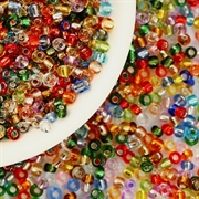 Seed beads. Silver lined mix. 12/0. 2 mm. 2000 stk.